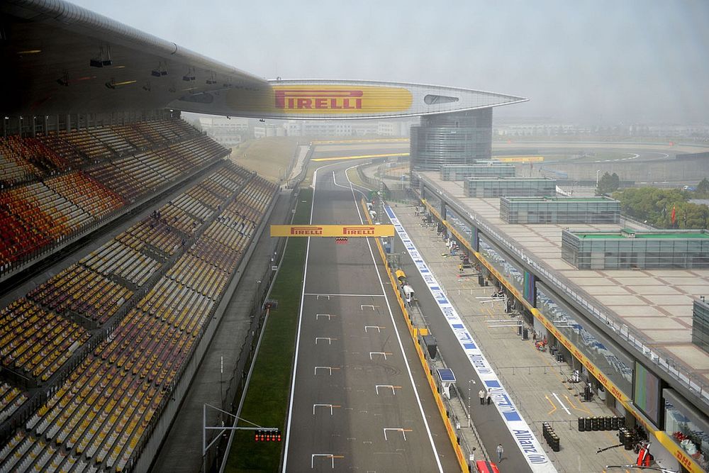 Vista de la parrilla de salida Circuito de Shangai