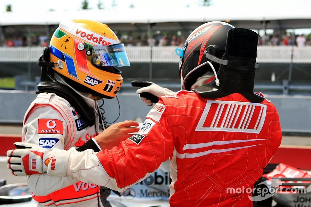 Lewis Hamilton, McLaren and Kimi Raikkonen, Ferrari