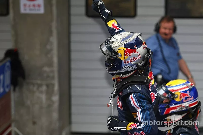Race winner Sebastian Vettel, Red Bull Racing, celebrates