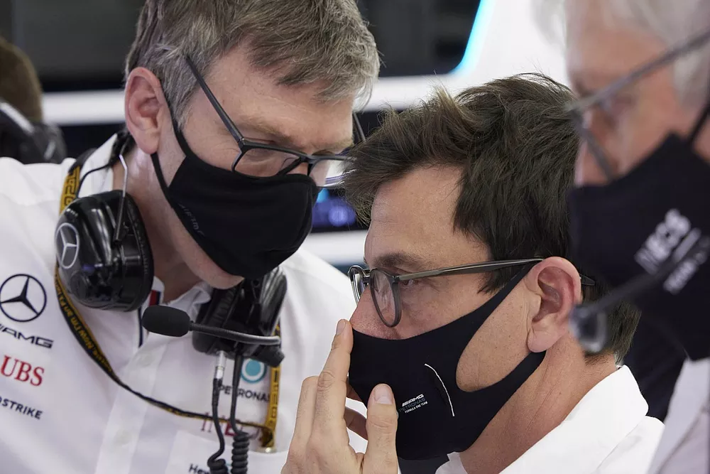 James Allison, Technical Director, Mercedes AMG, Toto Wolff, Team Principal CEO, Mercedes AMG