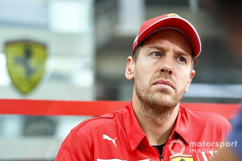 Sebastian Vettel, Ferrari speaks to the media