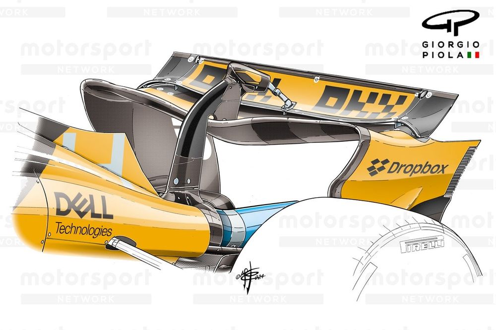 McLaren MCL38 #4 Asa traseira