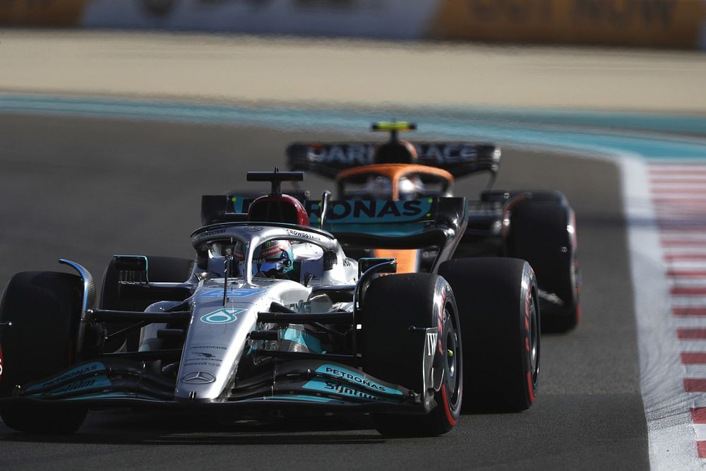 George Russell, Mercedes W13, Pato O' Ward, McLaren MCL36