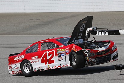 Larson calls crash one of "hardest hits" of his NASCAR career