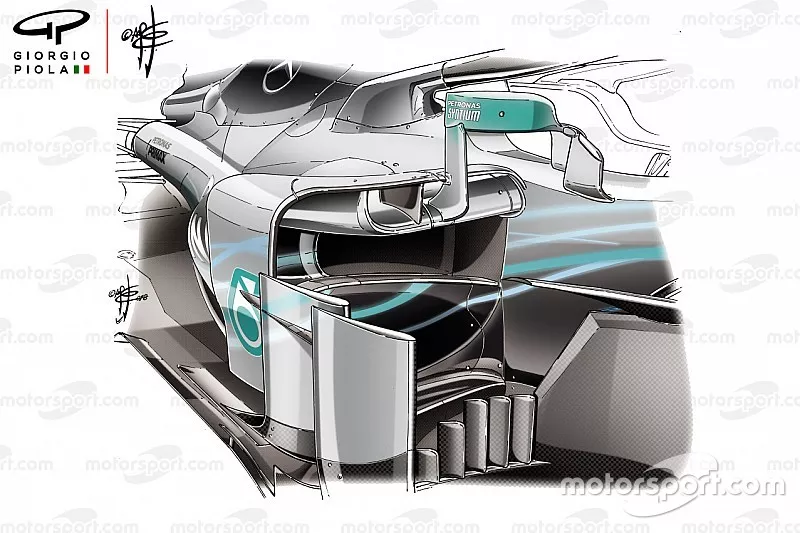 Mercedes F1 AMG W09 pontones GP de Austria