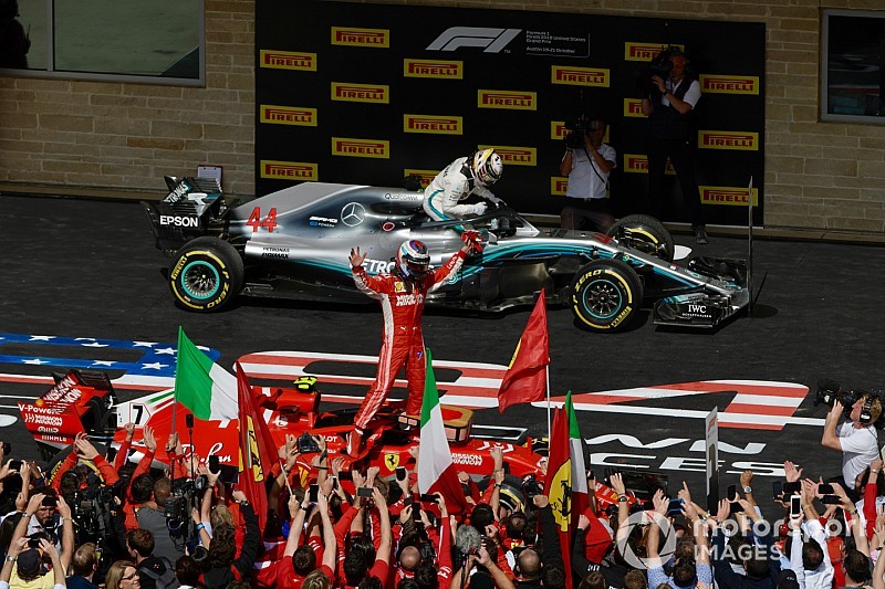 Raikkonen gana en Estados Unidos y Hamilton tercero
