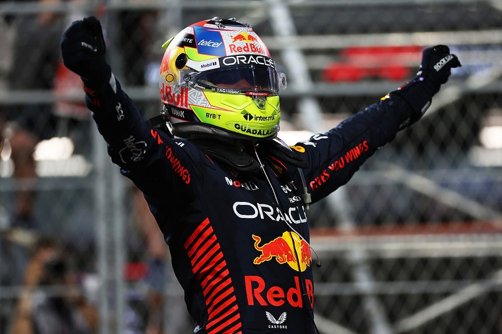 Ganador de la carrera Sergio Pérez, Red Bull Racing