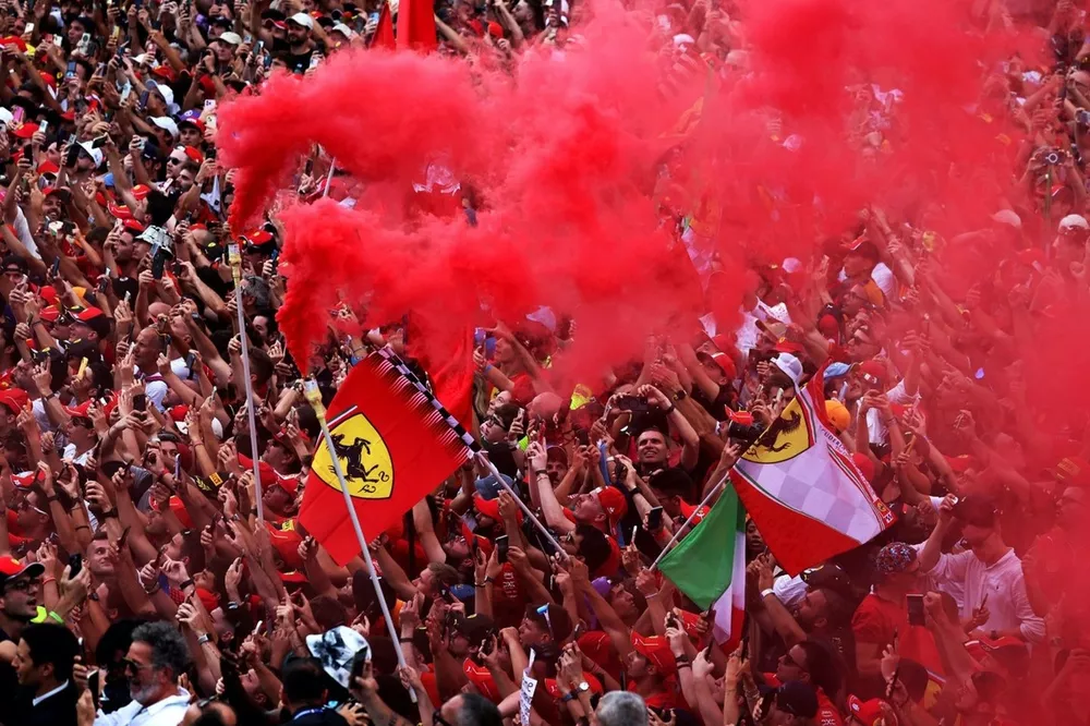 Fans show their support for Scuderia Ferrari