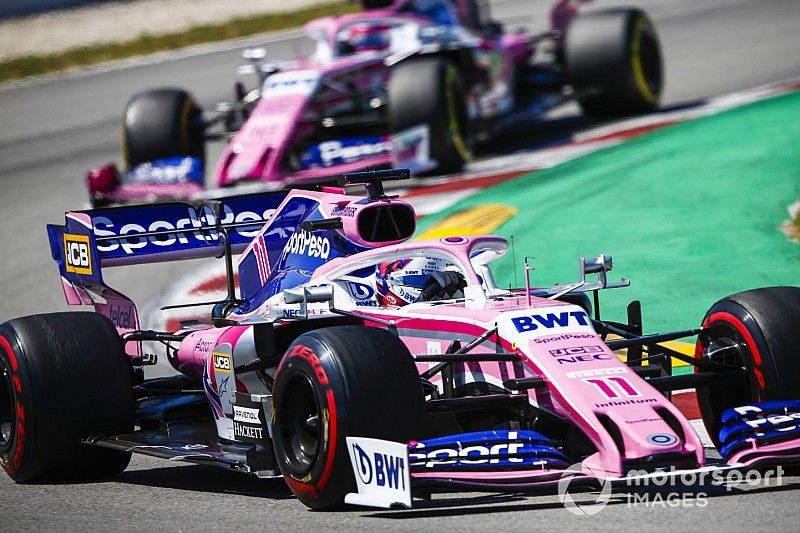 Sergio Perez, Racing Point RP19 y Lance Stroll, Racing Point RP19 