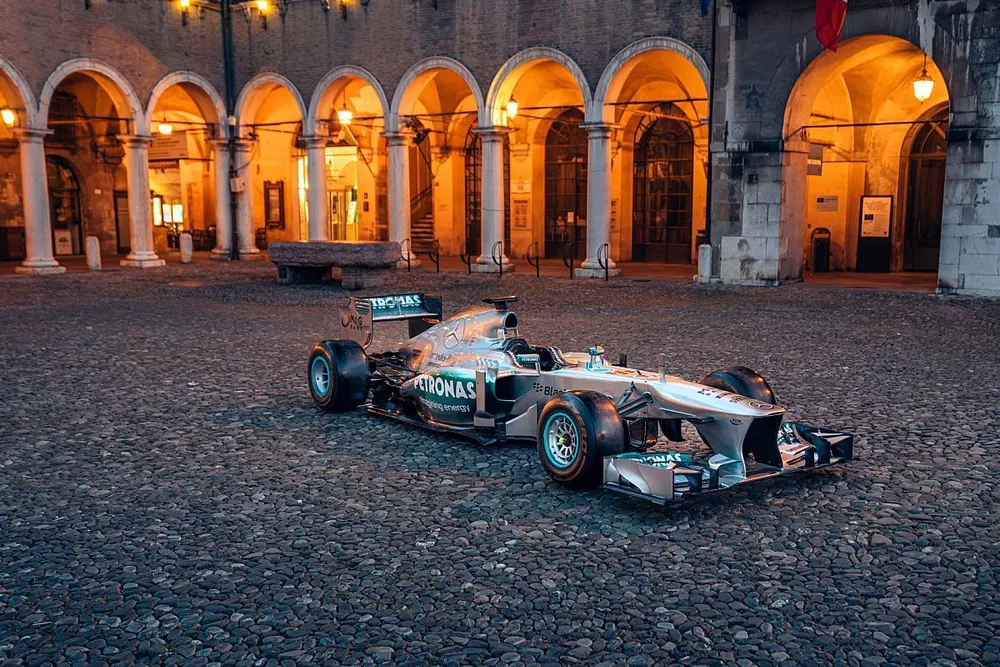  2013 Mercedes Formula 1 car of Lewis Hamilton