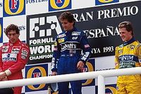 El podio que uni&oacute; a tres de los grandes de la F1, en Espa&ntilde;a 93