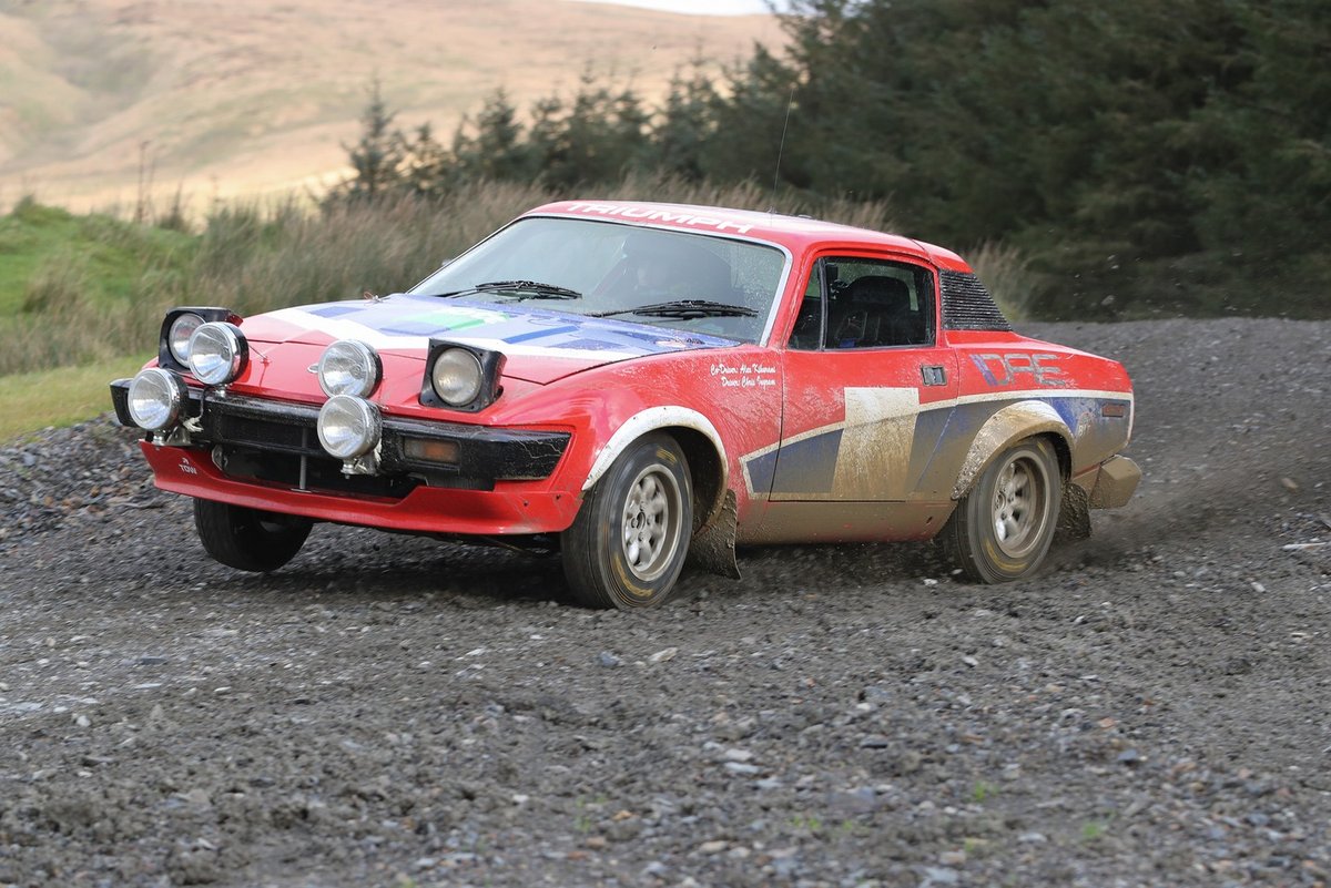 Triumph Rallycross The Triumph taking on the Escort Mk2 hordes on the UK's toughest rally