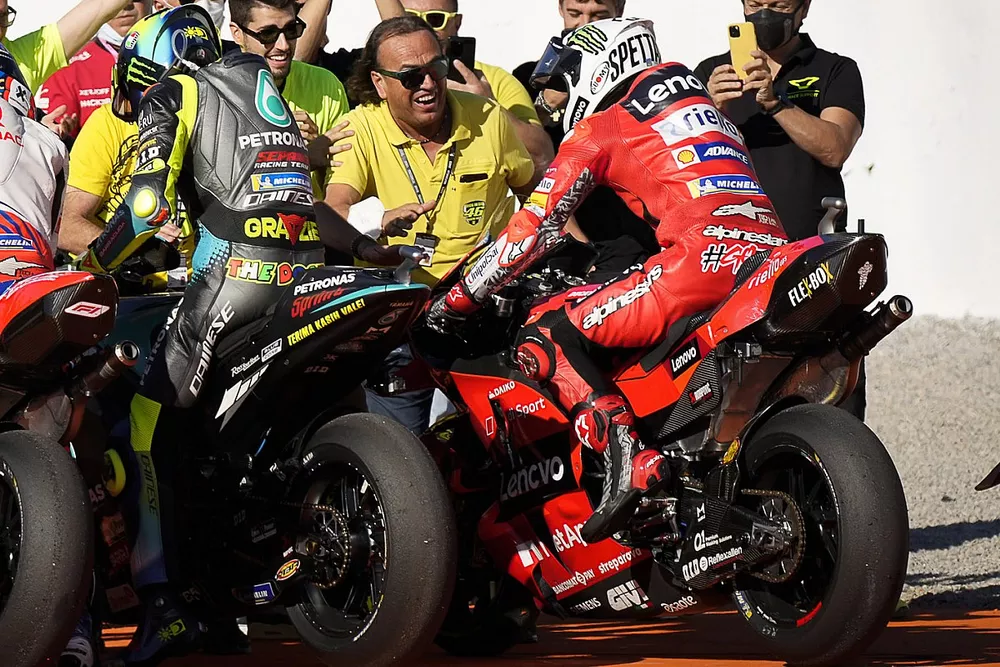 Valentino Rossi, Petronas Yamaha SRT,  Jorge Mart&iacute;n, Pramac Racing, Francesco Bagnaia, Ducati Team