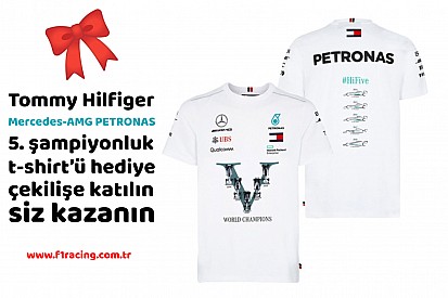 F1 Racing okurlarına orijinal Mercedes GP takım t-shirt'ü hediye
