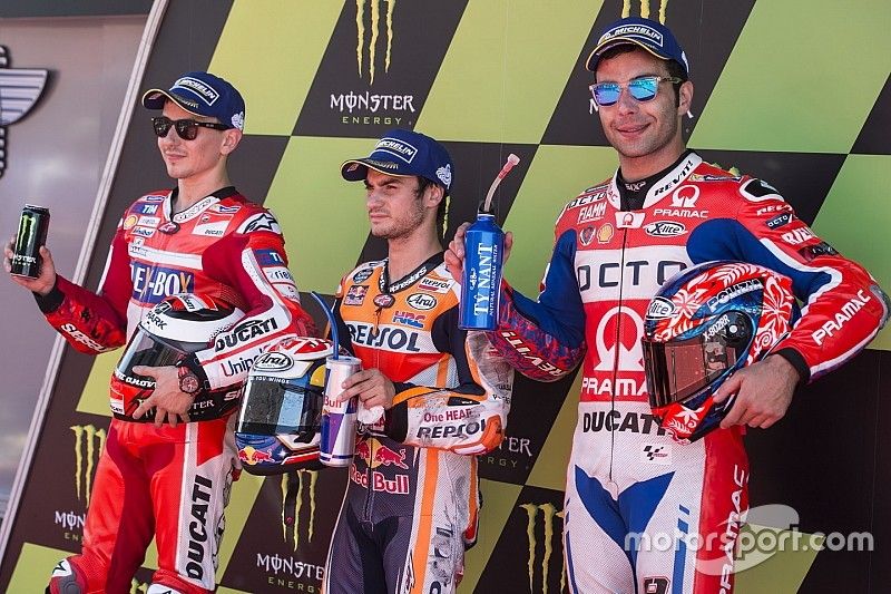 Dani Pedrosa, Repsol Honda Team, Jorge Lorenzo, Ducati Team, Danilo Petrucci, Pramac Racing