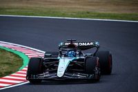 Mercedes F1 sufre con poco combustible en curvas rápidas, dice Russell