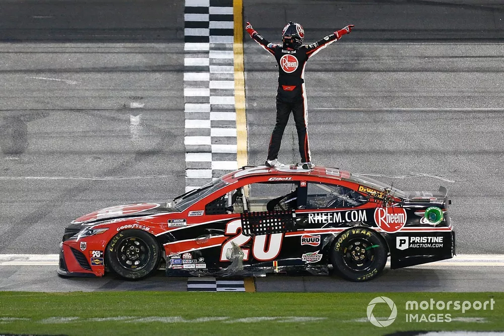 Race winner Christopher Bell, Joe Gibbs Racing, Toyota Camry