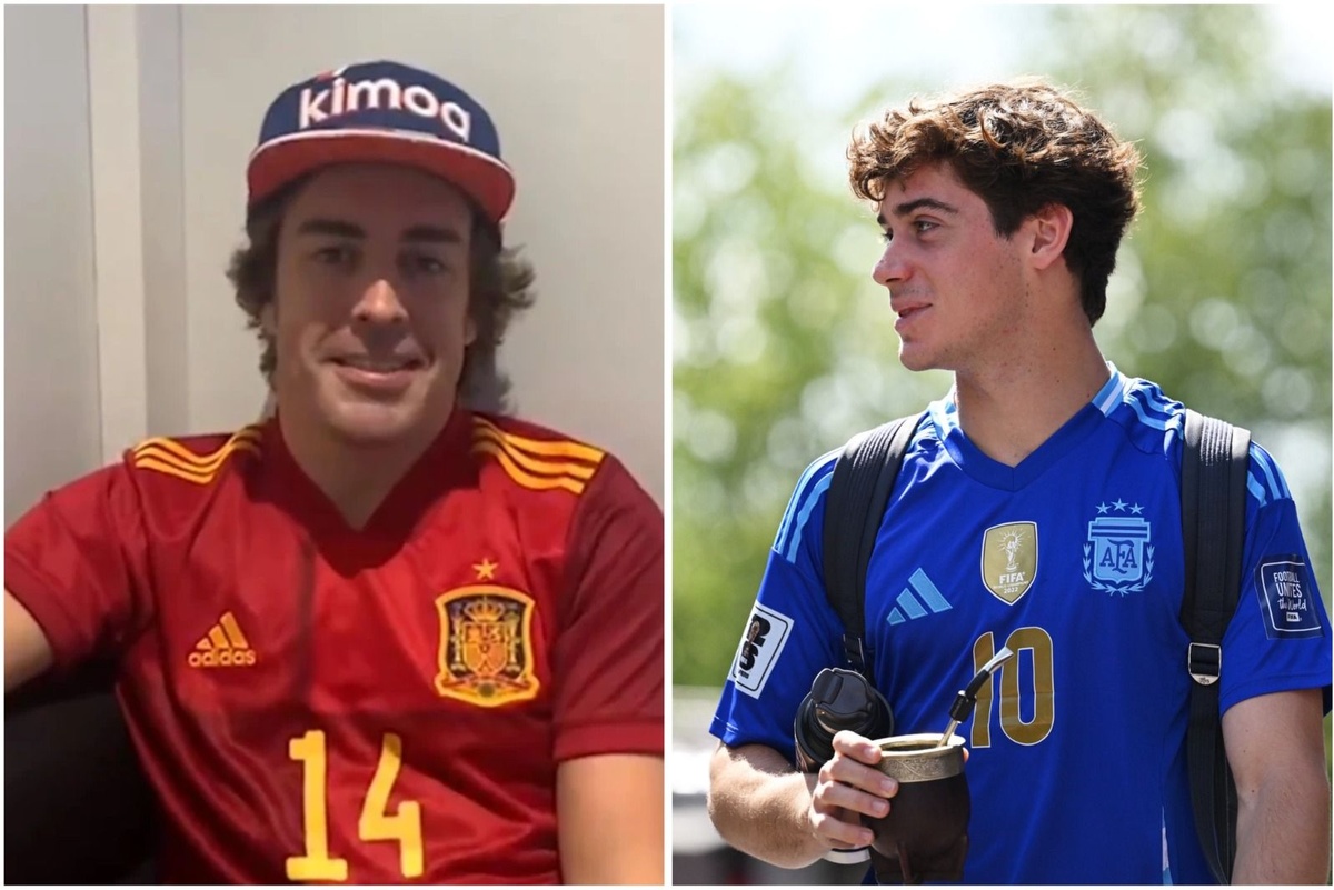 Cómo ven Alonso, Colapinto y Sainz el España - Argentina del mundial de fútbol