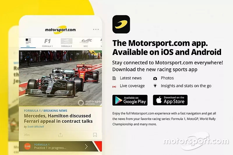 Motorsport.com App announcement
