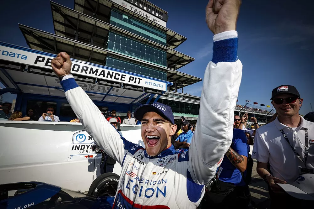 Le poleman Alex Palou, Chip Ganassi Racing Honda