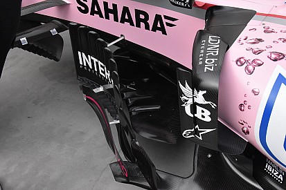 Force India: sul marciapiede del barge board un'infinità di soffiaggi!