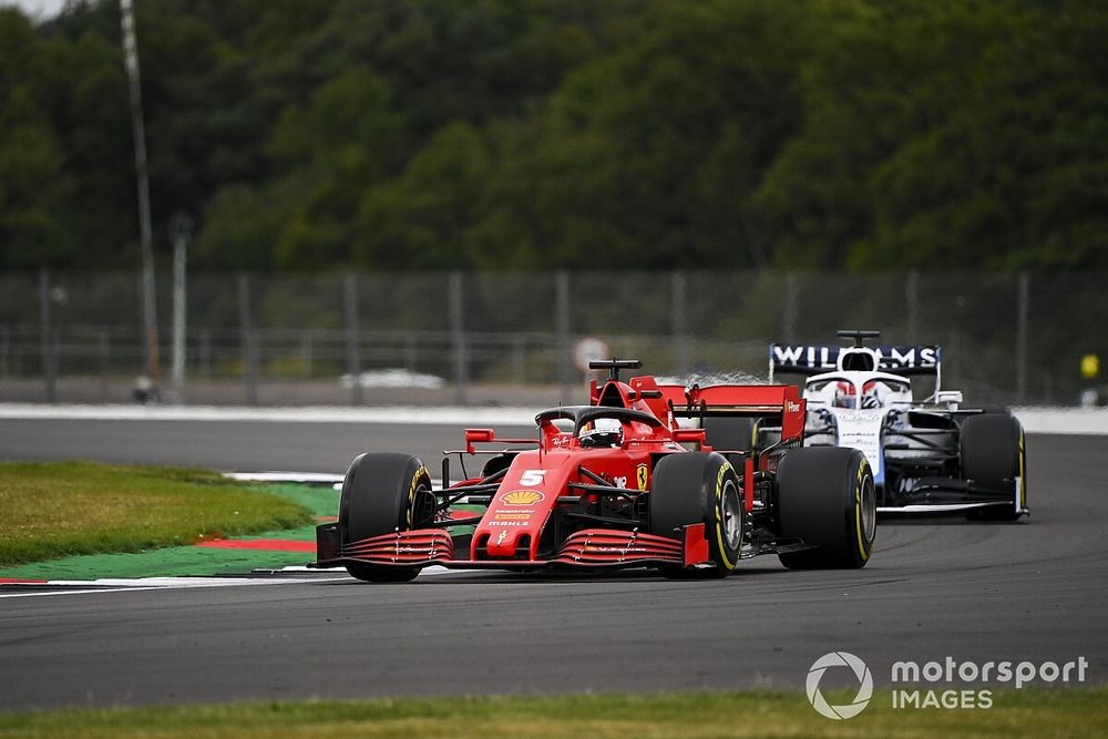 Sebastian Vettel, Ferrari SF1000, George Russell, Williams FW43