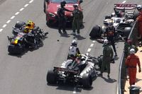 Vídeo: ¡Bandera roja! Fuerte accidente de Pérez y los Haas F1 en Mónaco