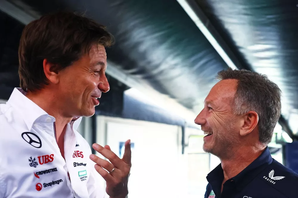 Toto Wolff, Mercedes-AMG, Christian Horner, Red Bull Racing