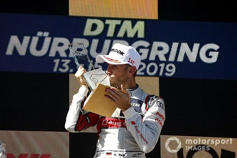 Podium: Race winner Ren&eacute; Rast, Audi Sport Team Rosberg