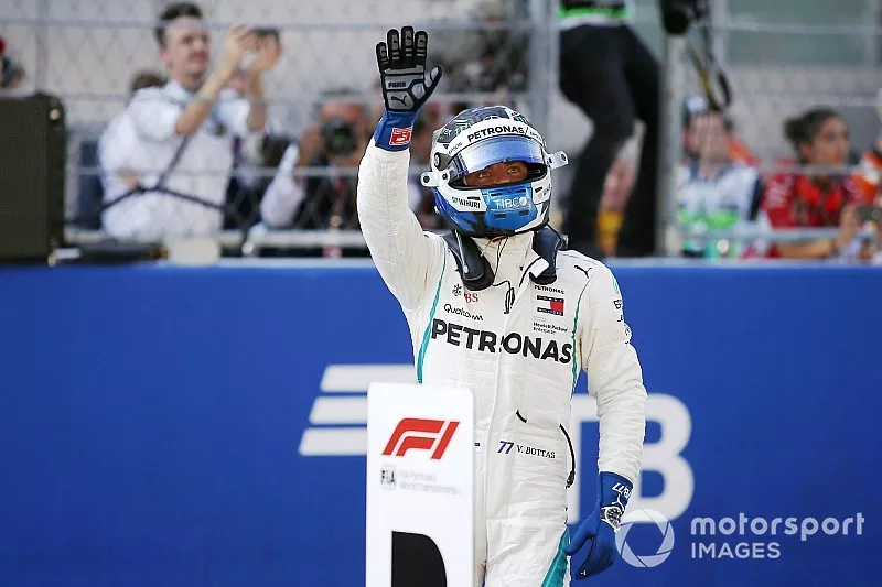 Polesitter Valtteri Bottas, Mercedes AMG F1 W09