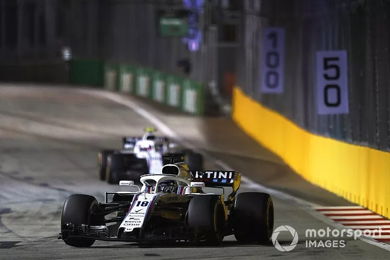 Lance Stroll, Williams FW41,  Sergey Sirotkin, Williams FW41