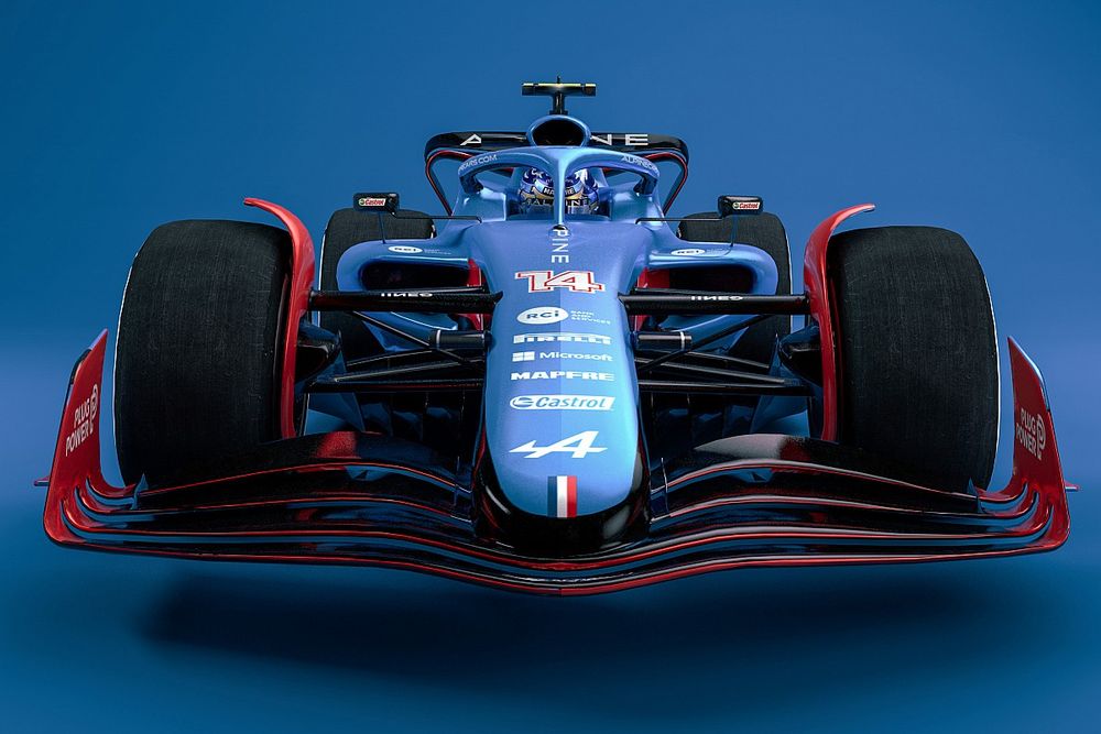 Boceto del Alpine para la F1 2022