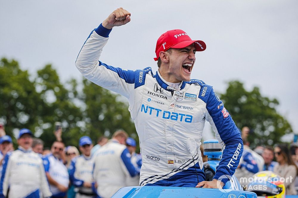 Race winner Alex Palou, Chip Ganassi Racing Honda