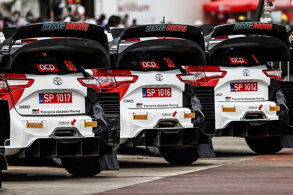 Kalle Rovanper&auml;, Jonne Halttunen, Toyota Gazoo Racing WRT Toyota Yaris WRC, Elfyn Evans, Scott Martin, Toyota Gazoo Racing WRT Toyota Yaris WRC, S&eacute;bastien Ogier, Julien Ingrassia, Toyota Gazoo Racing WRT Toyota Yaris WRC