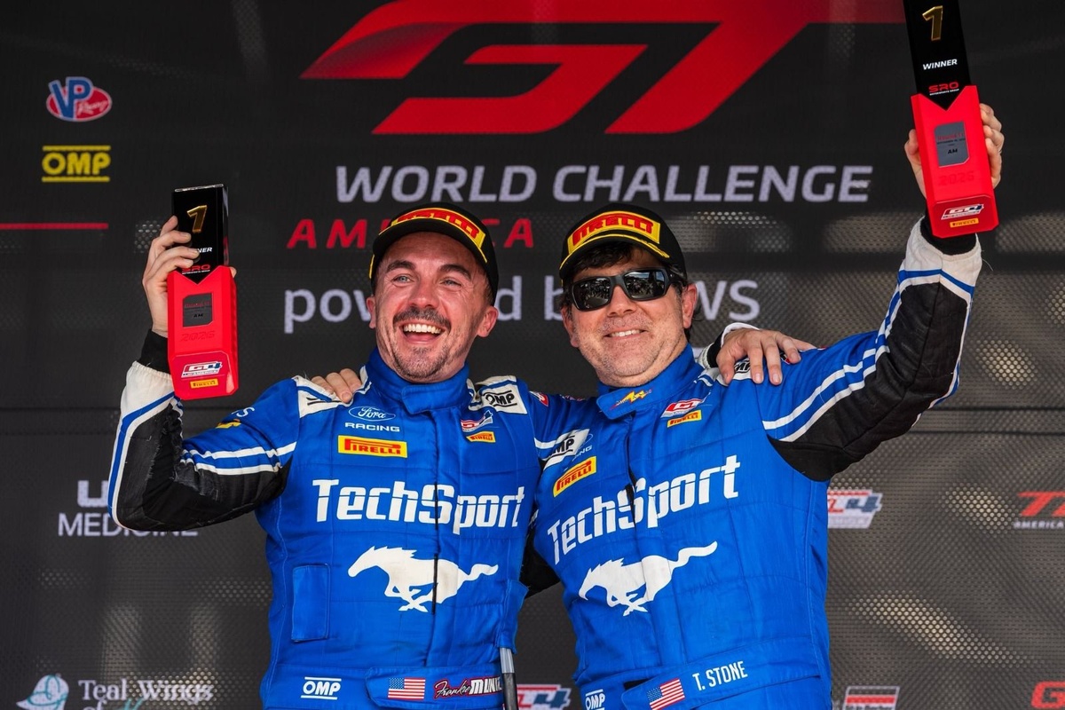 Frankie Muniz earns another GT4 America win with co-driver Tyler Stone at Barber