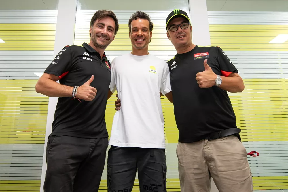 Franco Morbidelli, VR46 Racing Team, Alessio Salucci, Team Director VR46 Racing Team, Pablo Nieto, Team Manager VR46 Racing Team
