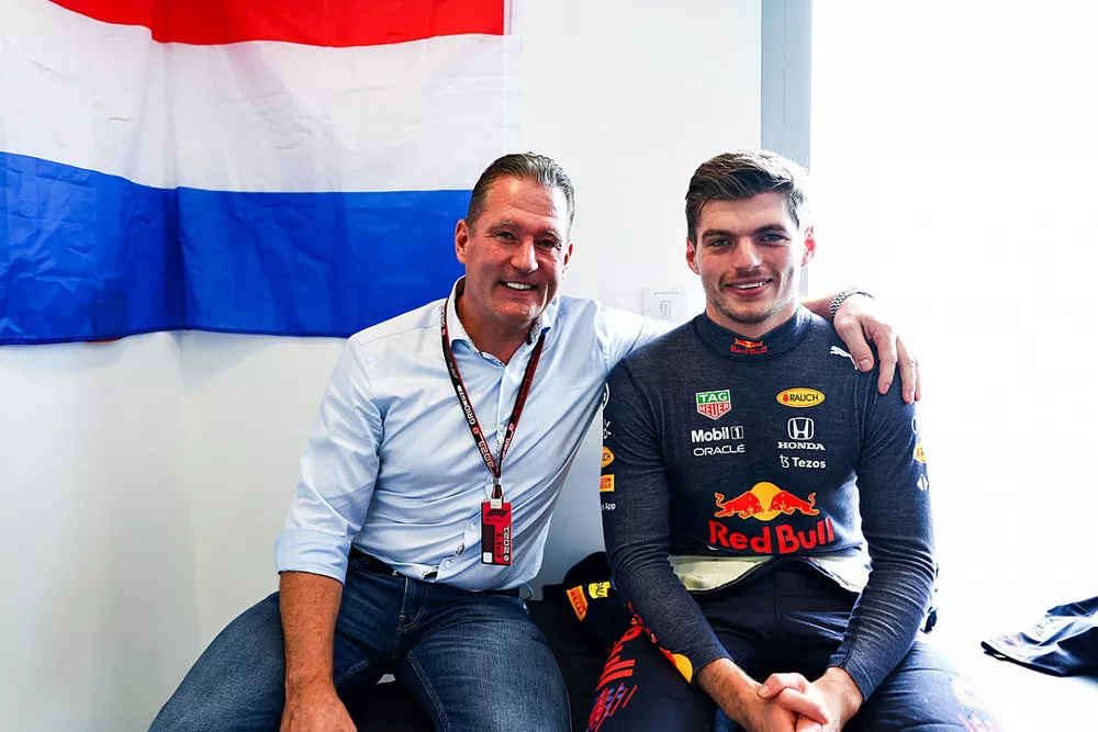 Jos Verstappen with Max Verstappen, Red Bull Racing 
