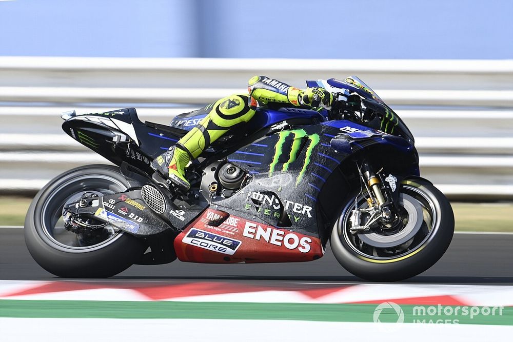 Valentino Rossi, Yamaha Factory Racing, despu&eacute;s de su ca&iacute;da