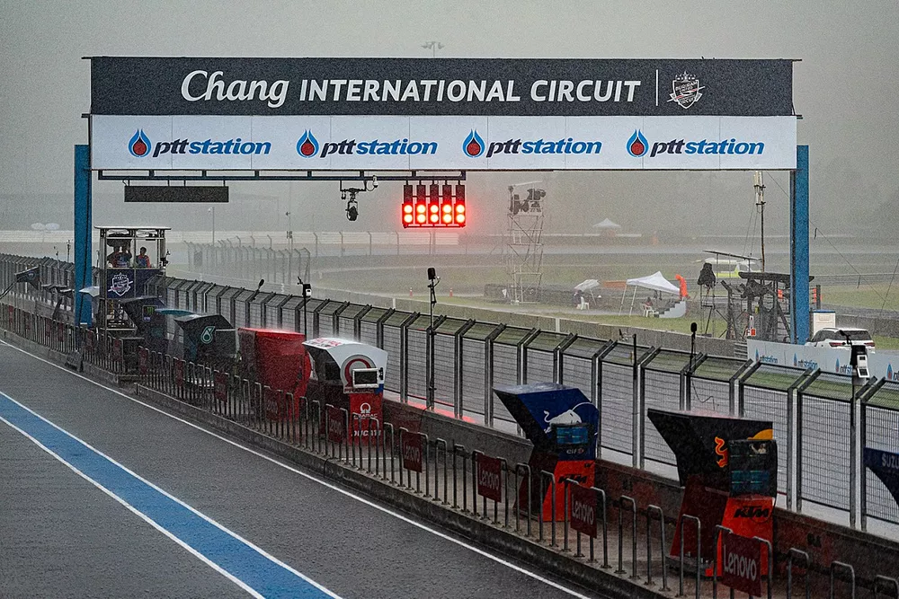 Rain at Buriram Circuit