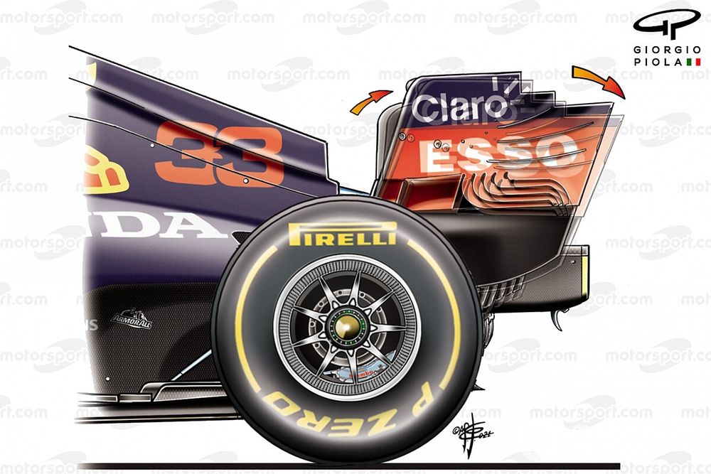 Aler&oacute;n trasero flexible del Red Bull Racing RB16B