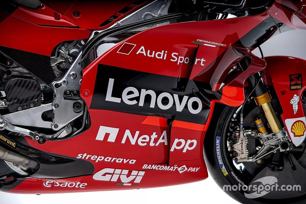 Detalle de la Ducati Desmosedici GP21
