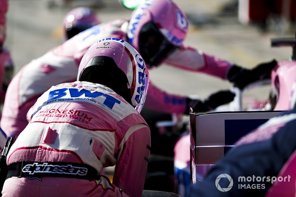 Racing Point pr&aacute;ctica de pit stop