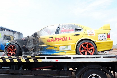 Insiden terbakarnya mobil balap M Fadli