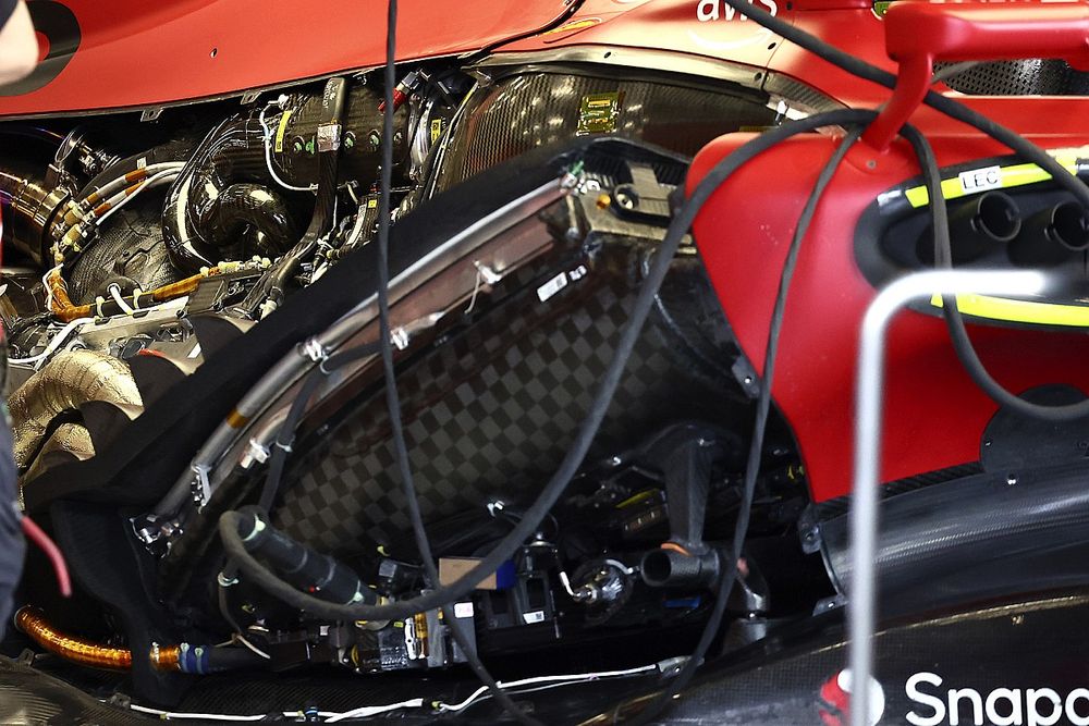 Refrigeración del motor del Ferrari F1-75