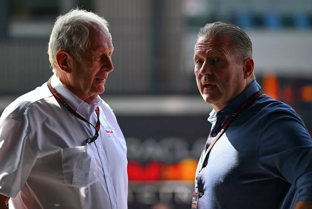 Jos Verstappen, Dr Helmut Marko, Consultor, Red Bull Racing