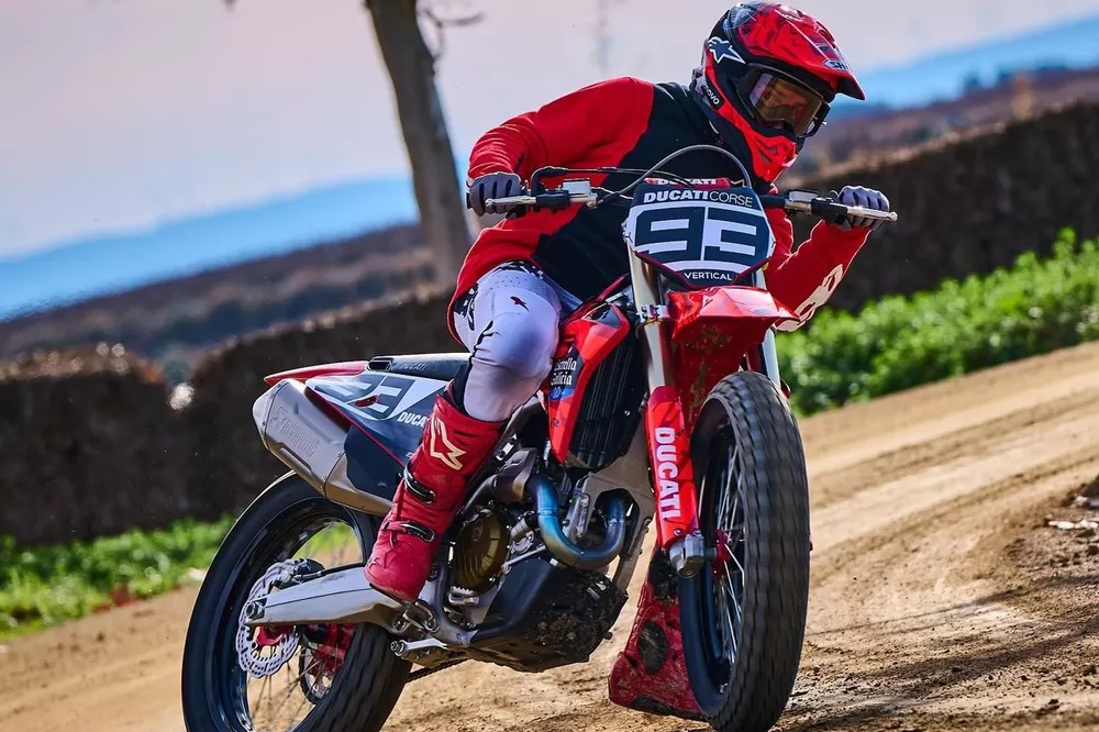 Marc Marquez on a dirt bike