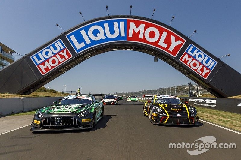 #1 Earl Bamber Motorsport Porsche GT3 R: Earl Bamber, Laurens Vanthoor, Craig Lowndes, #999 Mercedes-AMG Team GruppeM Racing Mercedes AMG GT3: Felipe Fraga, Maximilian Buhk, Raffaele Marciello