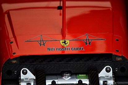 Ferrari: sulla Rossa c'è un bel tributo per le vittime del ponte di Genova