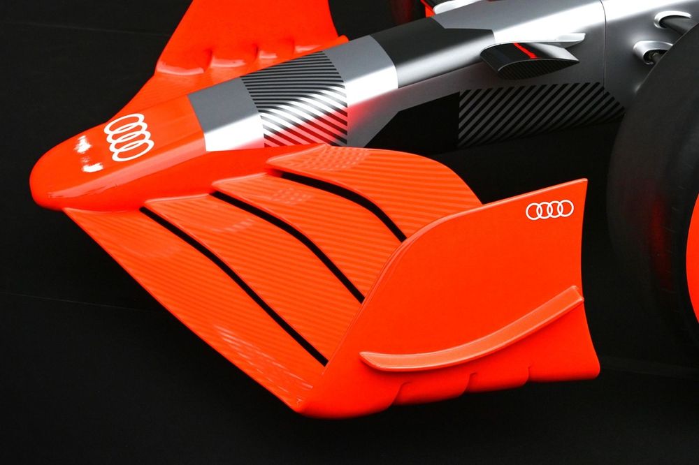 Alerón delantero del concept de un coche de F1 que presentó Audi