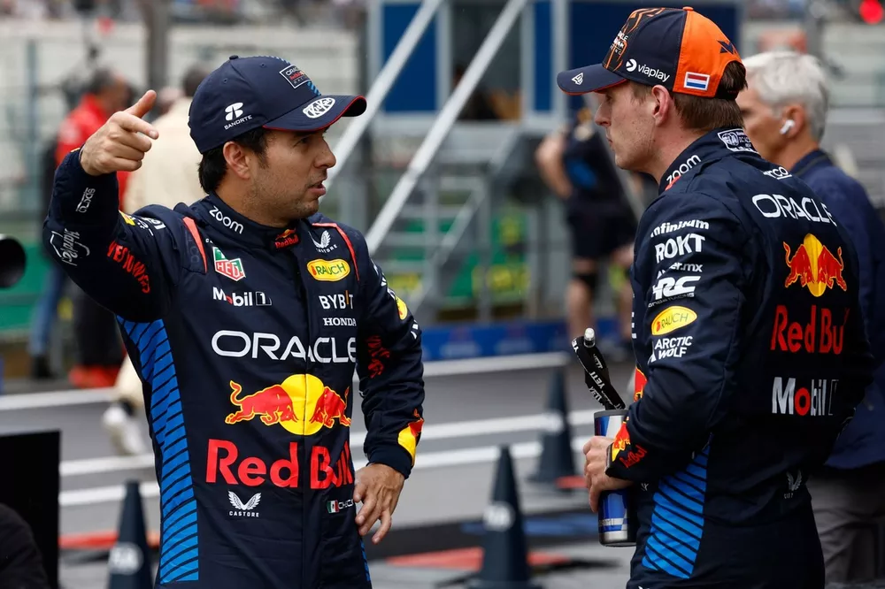 Sergio Perez, Red Bull Racing, pole man Max Verstappen, Red Bull Racing